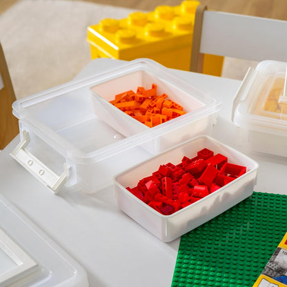 IRIS USA Storage Bins with Lids |Made in USA| 5 Qt - (6-Pack) - Clear