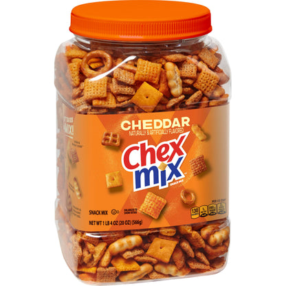 Chex Mix Bold Garlic & Herb Snack Mix, Resealable Tub, 20 oz