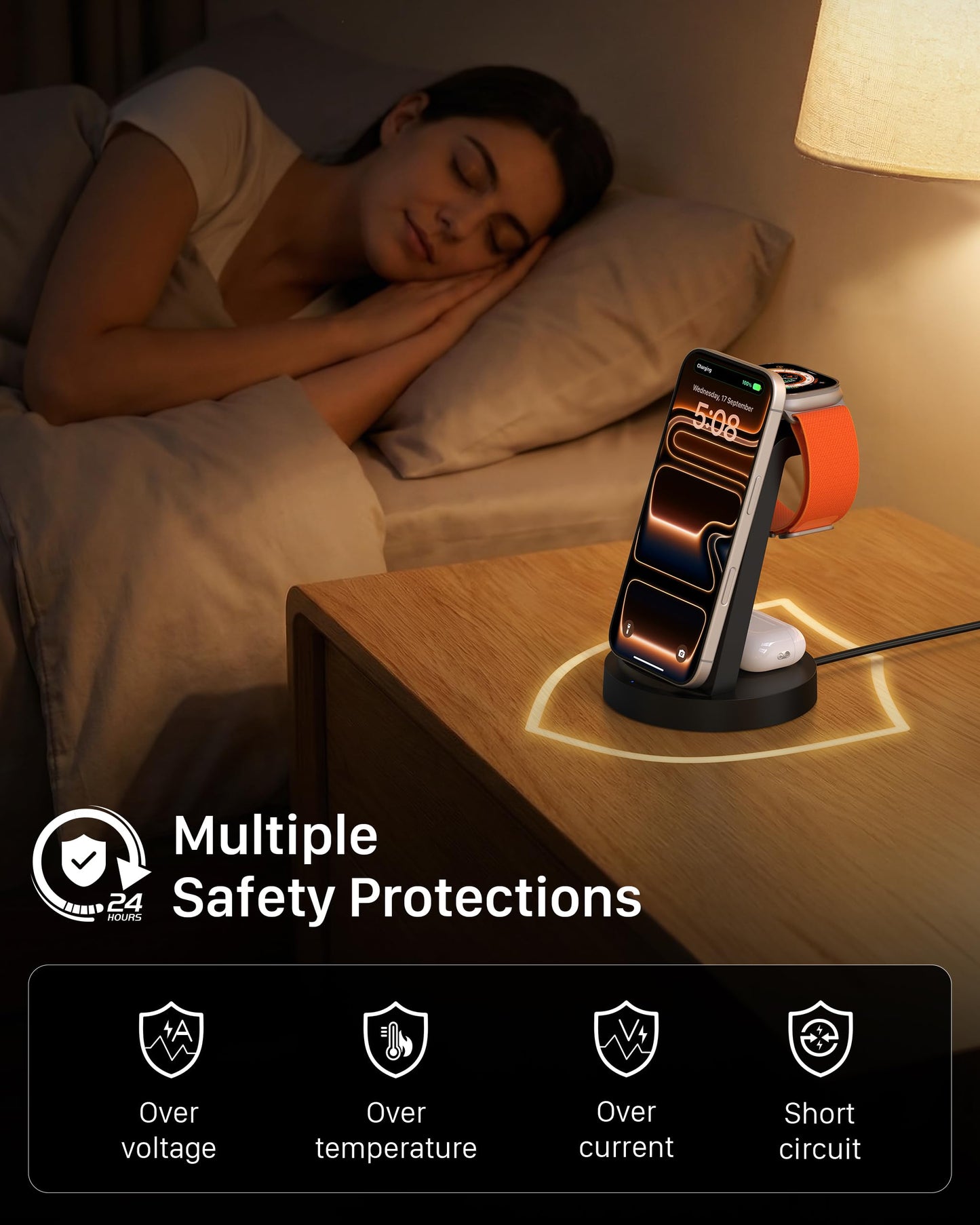 Anlmz 3 in 1 Charging Station - Wireless Charger for Apple Multiple Devices