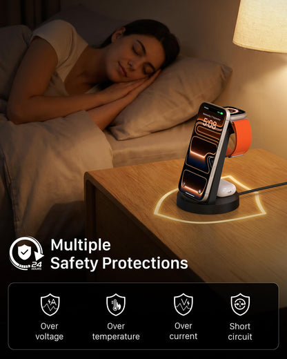 Anlmz 3 in 1 Charging Station - Wireless Charger for Apple Multiple Devices