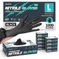 BEASTEK Black Nitrile Exam Gloves, 4 Mil, Powder-Free Food Prep Disposable