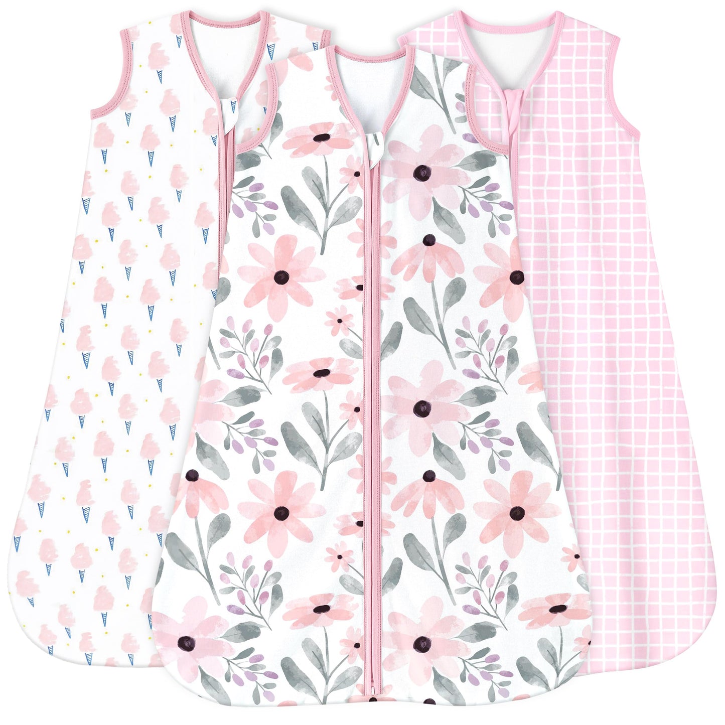 Yoofoss Baby Sleep Sack 0-6 Month 0.5TOG 100% Organic Cotton 2-Way Zipper