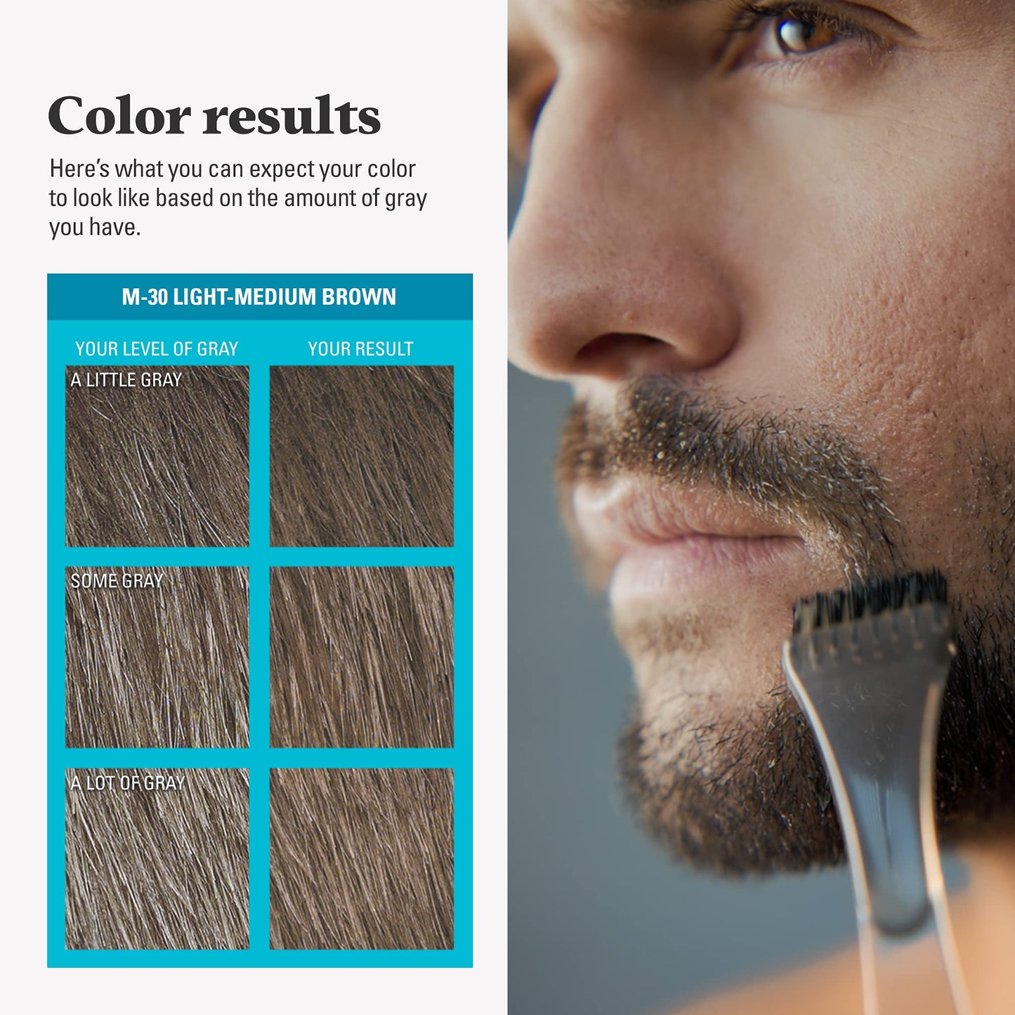 JUST FOR MEN Mustache & Beard Dye, Keratin, Medium Brown M-35 (1 Pack)