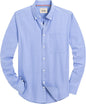 Alimens & Gentle Mens Solid Oxford Shirt Long Sleeve Dress Shirt Work Casual Button Down Shirts with Pocket