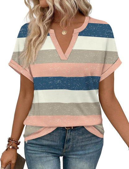 WIHOLL Womens Blouses Spring Tops Short Sleeve Shirts Dressy Casual Summer Vacation Fashion Clothing 2026
