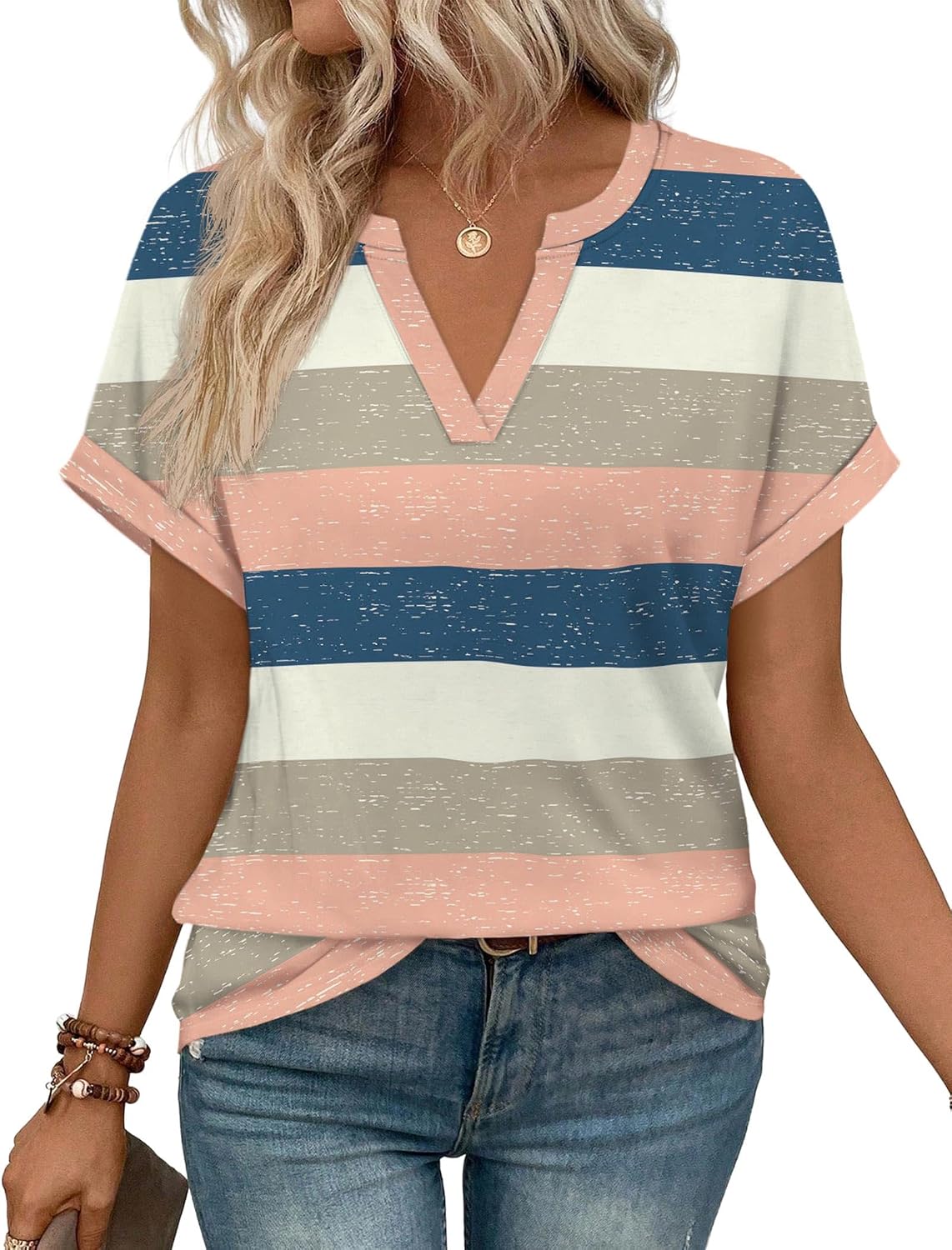 WIHOLL Womens Blouses Spring Tops Short Sleeve Shirts Dressy Casual Summer Vacation Fashion Clothing 2026