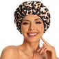 Edoneery Shower Caps for Women Reusable Waterproof, Shower Hair Cap