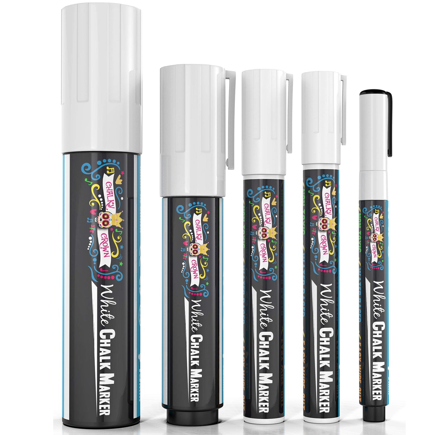CHALKY CROWN Liquid Chalk Markers - Bold Chalkboard Markers - 8 Pack, 6mm