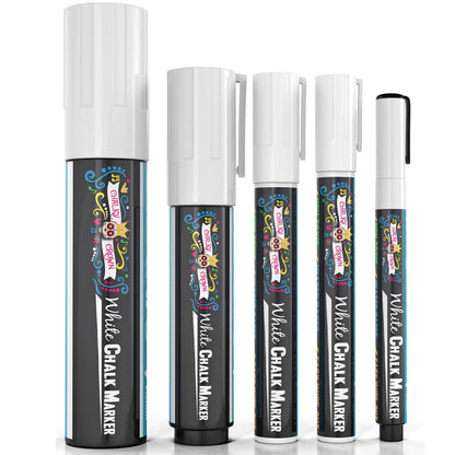 CHALKY CROWN Liquid Chalk Markers - Bold Chalkboard Markers - 8 Pack, 6mm