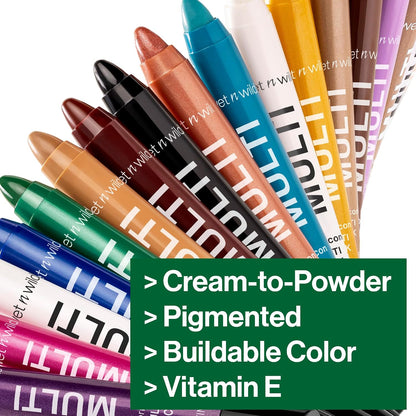 wet n wild Color Icon Cream Eyeliner Eyeshadow Multi-Stick, Moisturizing, Nourishing Velvety Cream-to-Powder Buildable & Blendable Formula, Cruelty-Free & Vegan - Brown Sugar