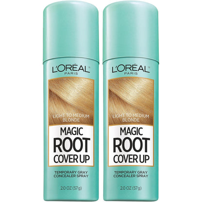 L'Oreal Paris Magic Root Cover Up Gray Hair Spray, 100% Gray Hair Coverage with Buildable, Lightweight, Transfer-Resistant, and Temporary Formula, Ammonia-Free, Dark Blonde, 2 oz (1 Count)