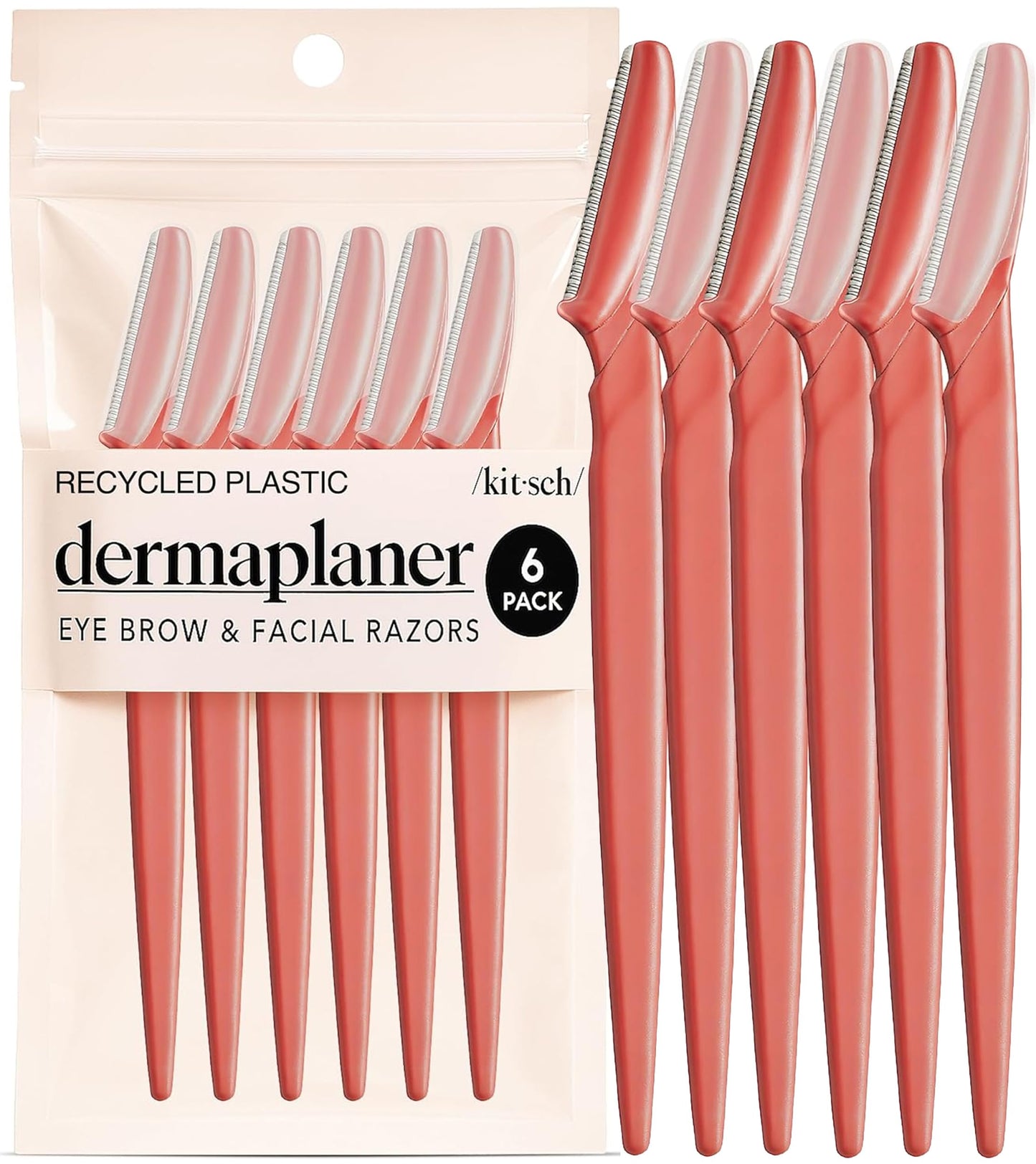 Kitsch Dermaplane Razor for Women Face – Terracotta, 12 pcs