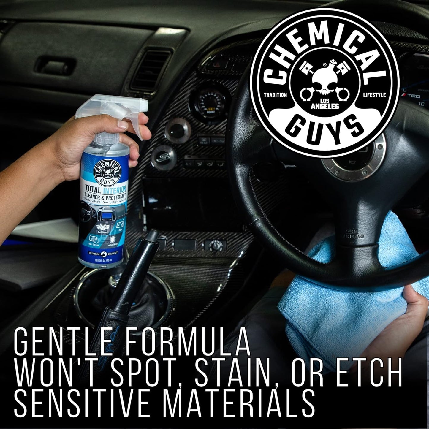Chemical Guys, Total Interior Cleaner, Protectant & Car Detailer, 16 oz