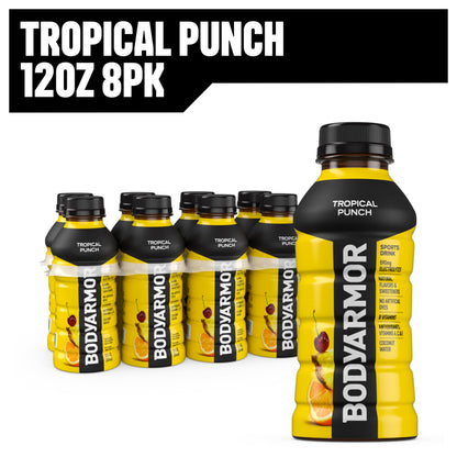 BODYARMOR Sports Drink, Strawberry Banana, Electrolyte Drink Hydration, 12 Fl Oz Bottles (8 Pack), Flavored Coconut Water with B Vitamins & Antioxidants