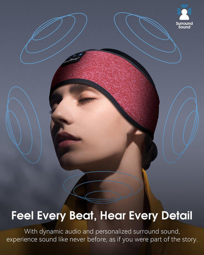 MUSICOZY Sleep Headphones Bluetooth Headband Headphones for Side Sleepers