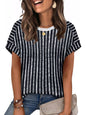 WIHOLL Womens Tops Short Sleeve Shirts Summer Outfits 2026 Spring Dressy Casual Clothes Clothing