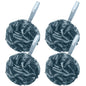 AmazerBath Loofah Sponge 75g/Piece, Loofah for Men Body Scrubber - Bath Sponge Loofa Set of 4 Black (Large)
