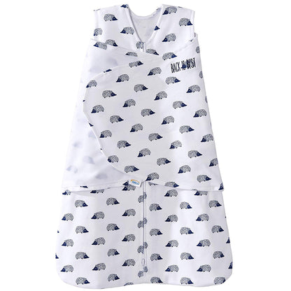 HALO 100% Cotton Sleepsack Swaddle, 3-Way Adjustable Wearable Blanket, TOG 1.5, Baby Blue, Newborn, 0-3 Months