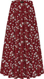 NASHALYLY Women's Chiffon Elastic High Waist Pleated A-Line Maxi Skirts