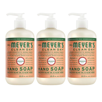 MRS. MEYER'S CLEAN DAY Hand Soap, Basil Scent, 12.5 Fl Oz Bottle - 3 Pack