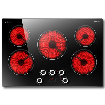 2 Burner Electric Cooktop 110V, 2000W, 24" Countertop & Built-in