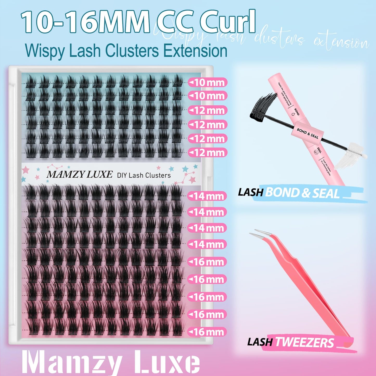 Lash Clusters Wispy 100D Eyelash Clusters 10-18mm Fluff Cluster Eyelash Extensions D Curl No Plastic Feel Individual Lashes Extension 204 Pcs Versatile False Eyelashes Clusters