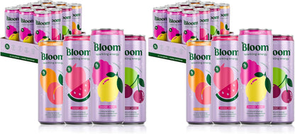 Bloom Nutrition Zero Sugar Energy Drink, Apple Crisp, 12oz 12pk