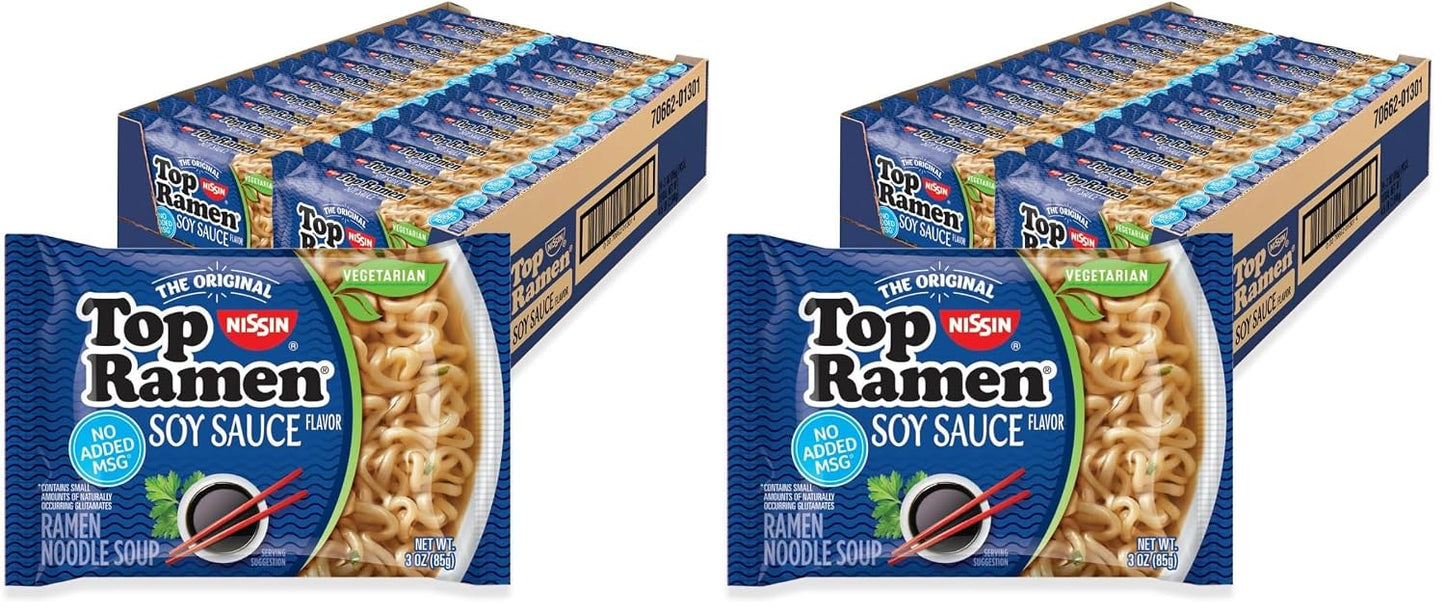 Nissin Top Ramen Noodle Soup, Chicken, 3 Ounce (Pack of 24)