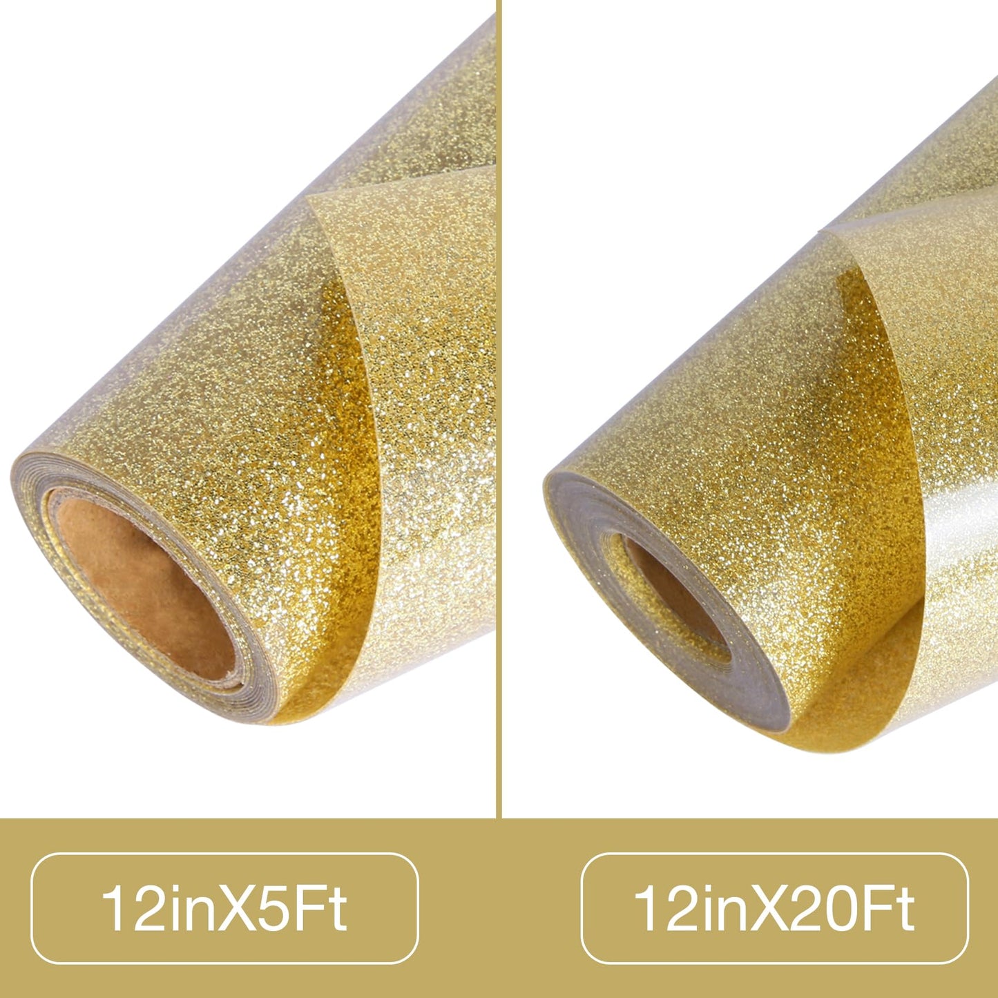 TORC Blush Glitter HTV Heat Transfer Vinyl Roll 12 inch x 5 ft Iron on Vinyl for T Shirts Crafts