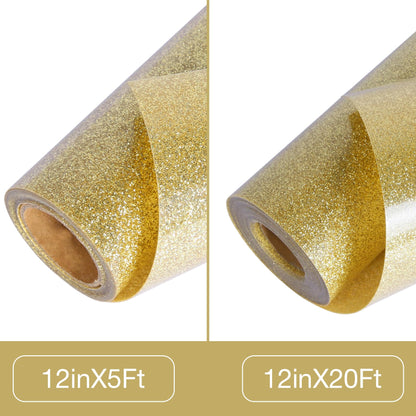 TORC Blush Glitter HTV Heat Transfer Vinyl Roll 12 inch x 5 ft Iron on Vinyl for T Shirts Crafts