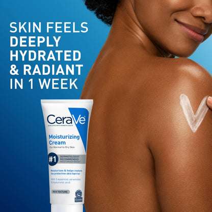 CeraVe Moisturizing Cream, Face & Body Moisturizer for Dry Skin, 19oz