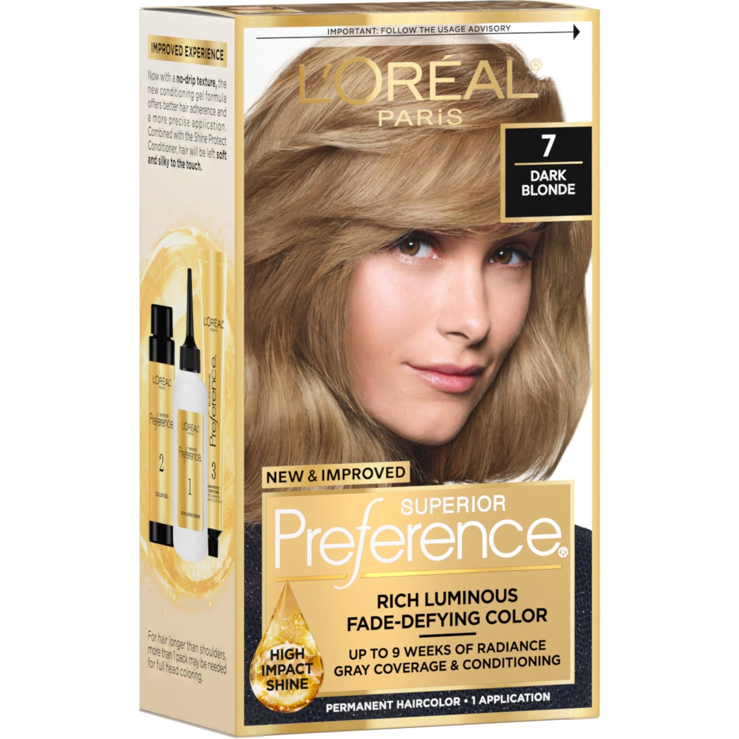 L'Oreal Paris Superior Preference Luminous Fade-Defying Permanent Hair Color, Hair Dye For Up to 9 Weeks of Radiance, Medium Brown 5, 1 Hair Dye Kit
