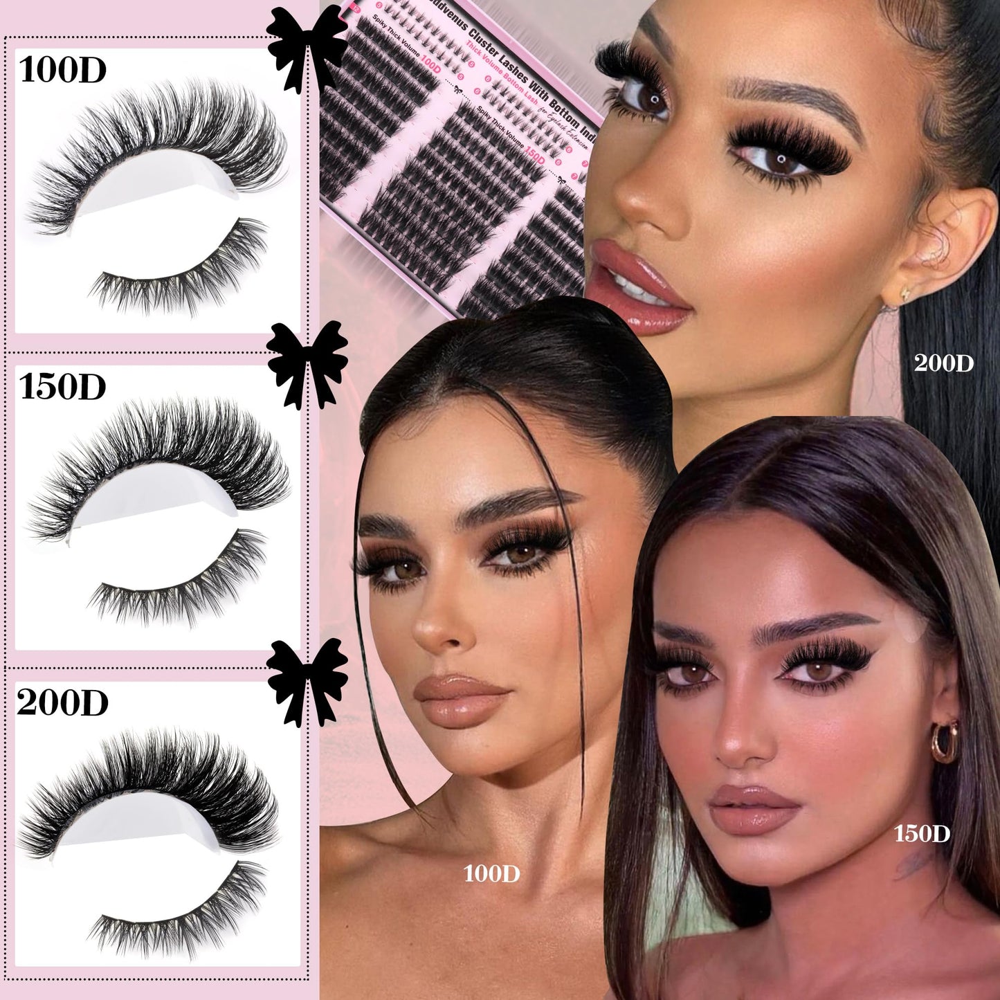 Goddvenus Pre-made Spikes Lash Clusters Wispy Manga Eyelash Clusters