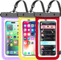 Waterproof Phone Pouch,2 Pack Black White Phone Waterproof Case,Cell Phone Dry Bag,Protection Level: IP68,Beach Cruise for Apple iPhone,Samsung,and More,Lanyard Included,(Fits Up to 8.3”),Black,White