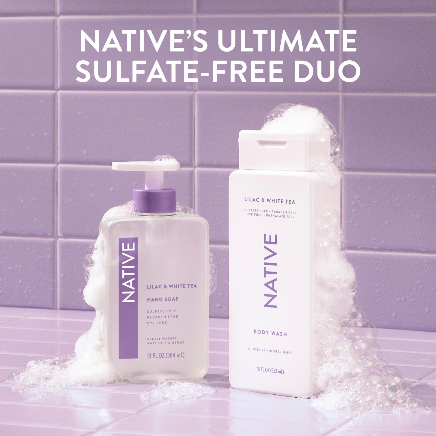 Native Clean Body Wash, Gentle & pH-balanced for Sensitive Skin, 24-Hr Freshness for Women & Men, Vegan & Cruelty-Free, Free of Sulfates, Parabens & Phthalates, Sandalwood & Shea Butter, 36 oz