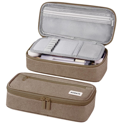 WEMATE Pencil Case, Large Storage Organizer, Makeup Bag, Teacher Must - have, Big Pencil Pouch, Marker Case for College
