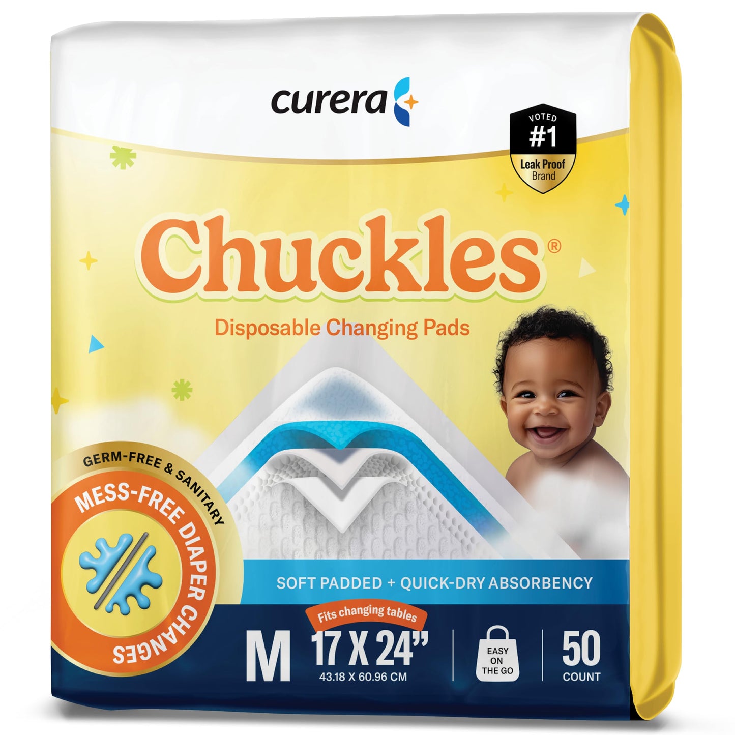 Chucks® MAX Hospital Bed Pads Disposable Adult 36 x 36 Breathable Incontinence Pads - XXX-Large Pee Pads for Adults - Heavy Duty 10X Absorbency Underpads - 400 Lbs. Patient Repositioning [20 Count]