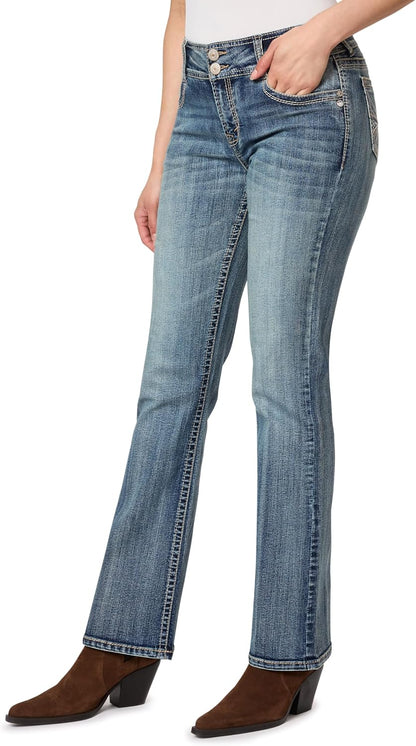 WallFlower Luscious Curvy Bootcut Jeans for Women, Sizes 0-24