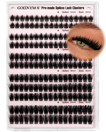 Goddvenus Pre-made Spikes Lash Clusters Wispy Manga Eyelash Clusters
