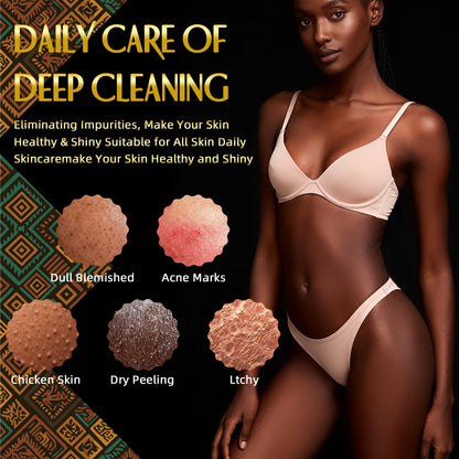 UJFQBH African Net Sponge Authenti, Exfoliating Body Scrubber for Back and Hard to Reach Areas, Gentle Daily Exfoliation for Deep Cleansing, Quick Drying Shower Essential, Aqua Grey 3 Pack