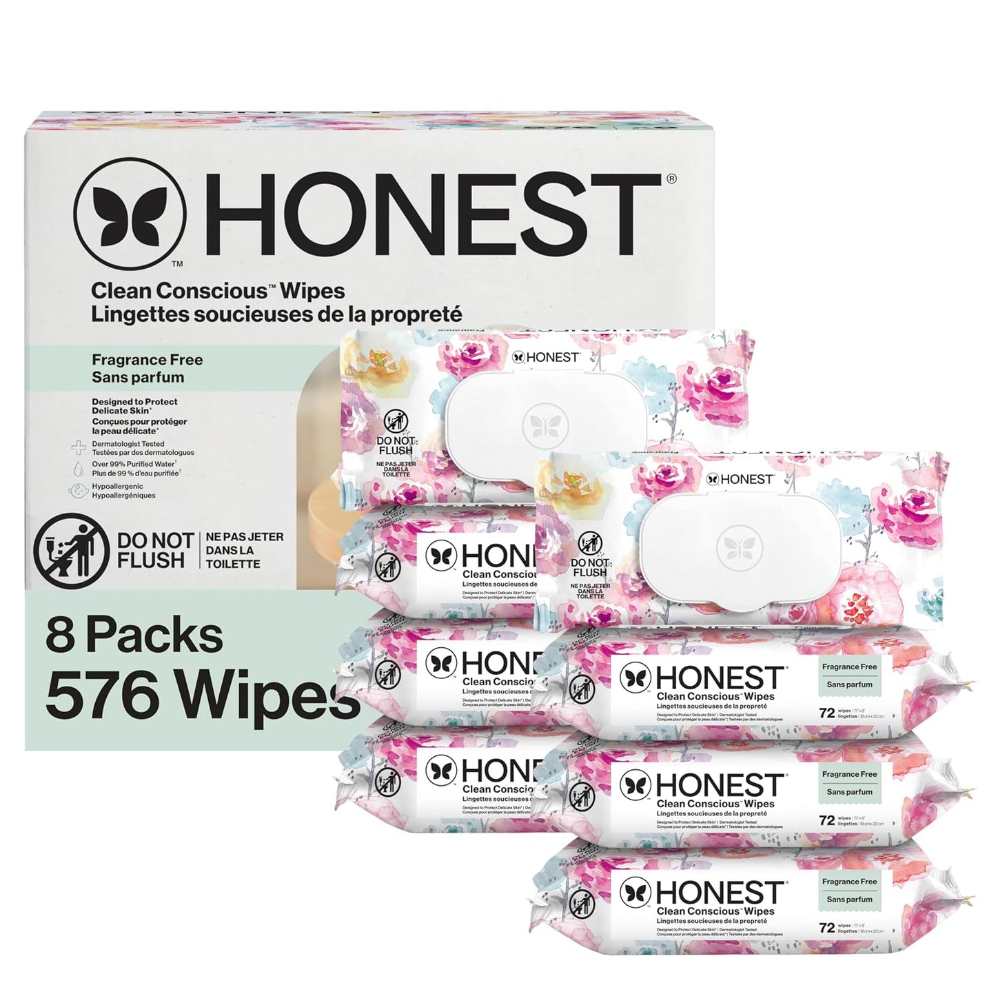 The Honest Company Multi-Use Baby Wipes, Pattern Play, 720 Count