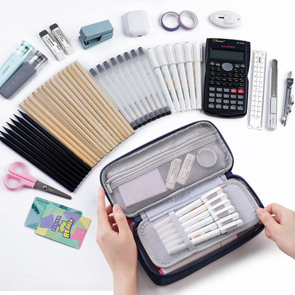 WEMATE Pencil Case, Large Storage Organizer, Makeup Bag, Teacher Must - have, Big Pencil Pouch, Marker Case for College