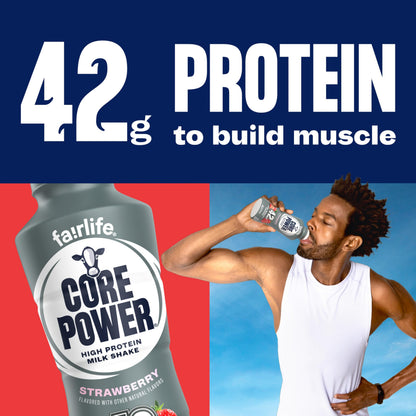 Core Power Elite High Protein Shake, Chocolate, 42g Bottle, 14oz, 12 Pack