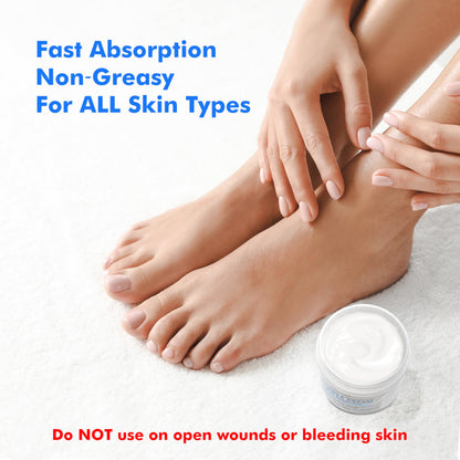 Ebanel Urea Cream 40% plus Salicylic Acid 2% for Dry Cracked Feet Skin, 2PK