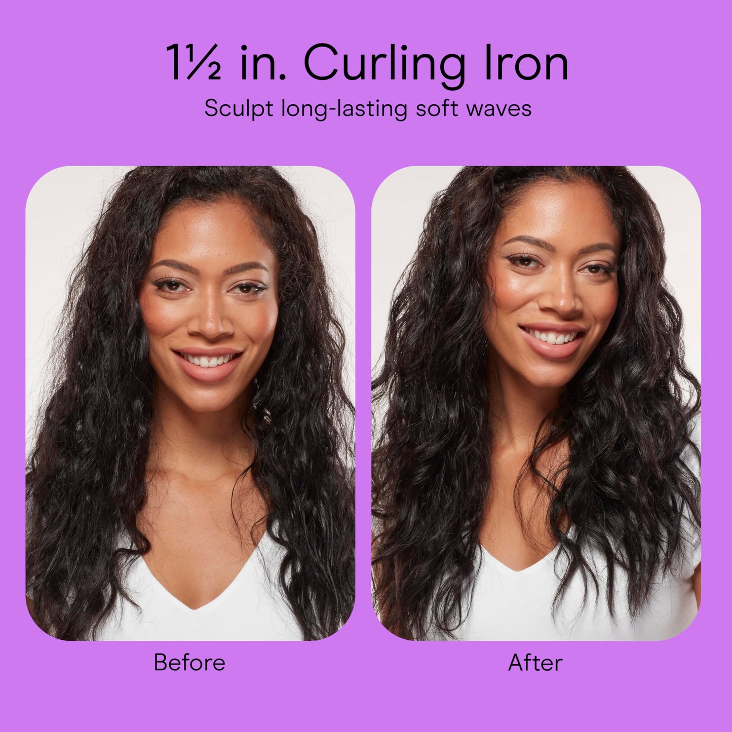 Conair Curling Iron, Double Ceramic, 1" Barrel, White/Rose Gold