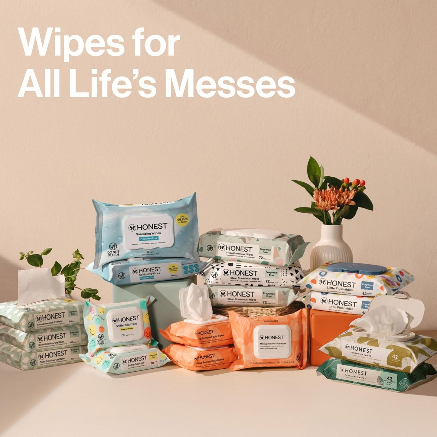 The Honest Company Multi-Use Baby Wipes, Pattern Play, 720 Count