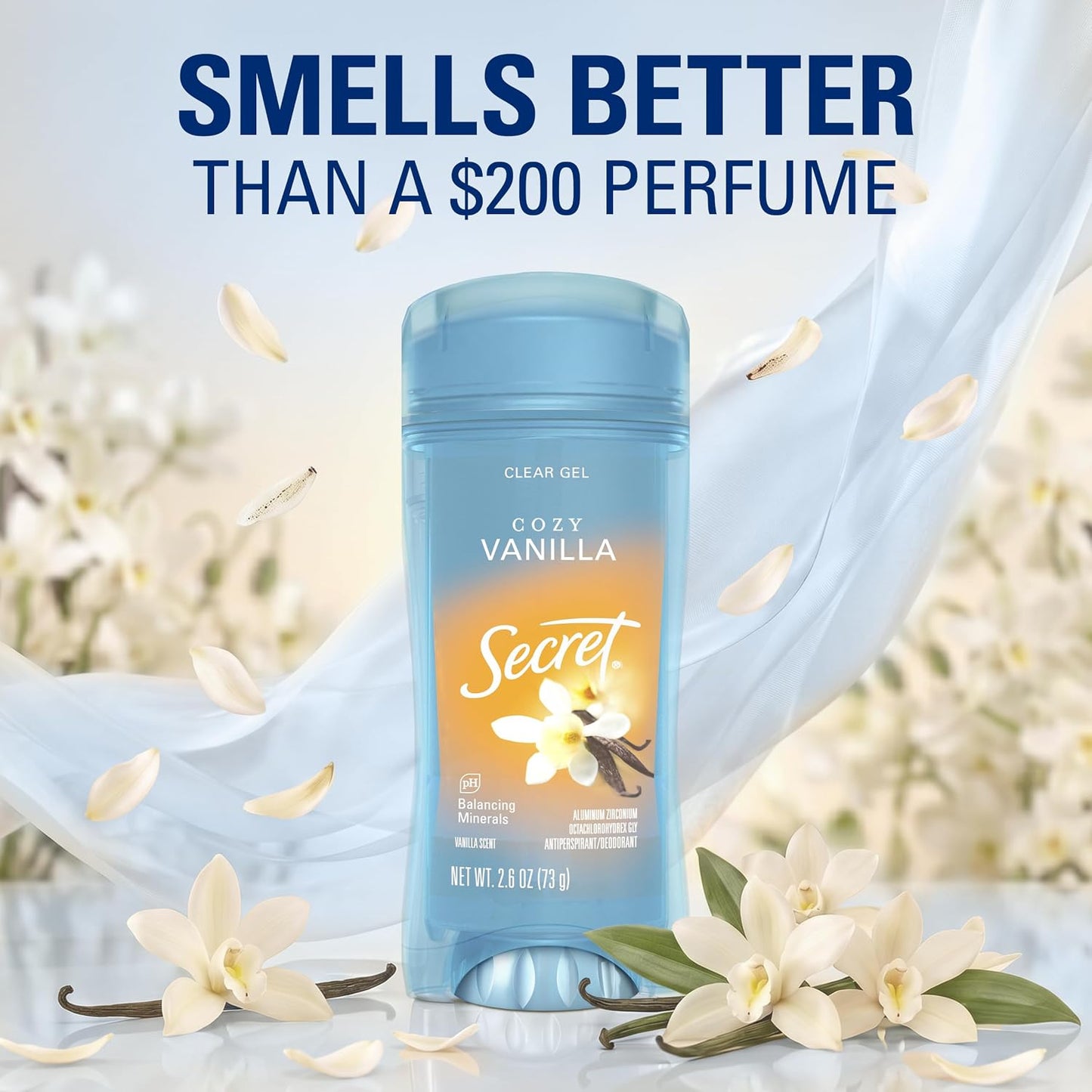 Secret Fresh Antiperspirant Deodorant for Women, 72hr Freshness on the Rocks with Pro-Hyaluronic Acid, Miami Mocktails Edition, Clear Gel, Pineapple Paradise with Pineapple & Coconut Scent, 2.6 oz