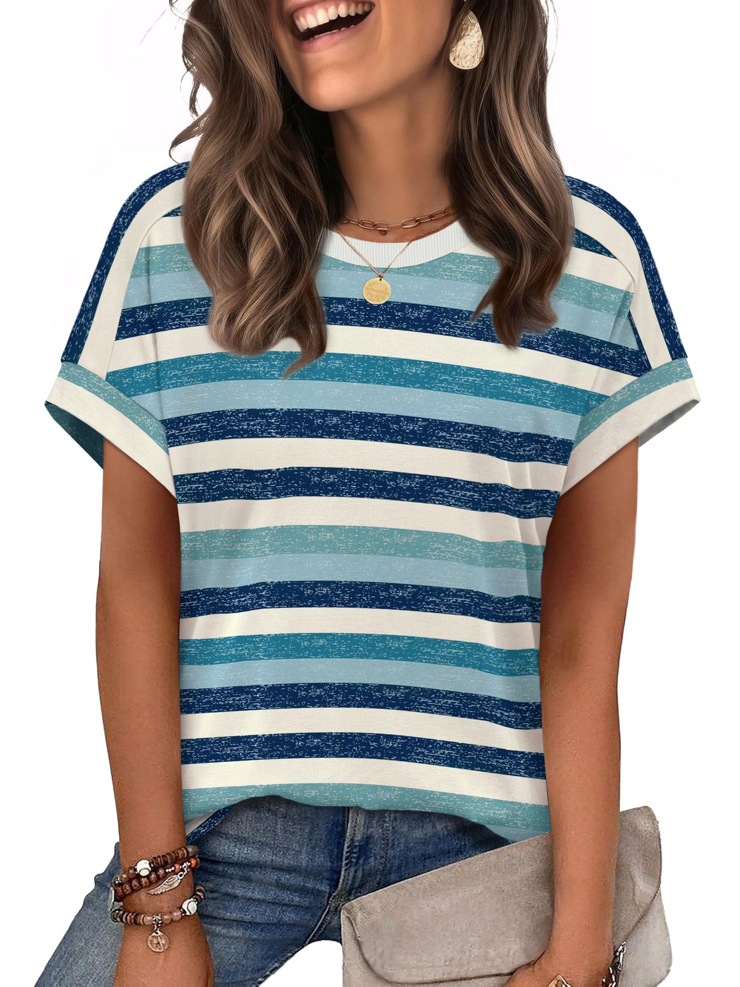 WIHOLL Womens Tops Short Sleeve Shirts Summer Outfits 2026 Spring Dressy Casual Clothes Clothing
