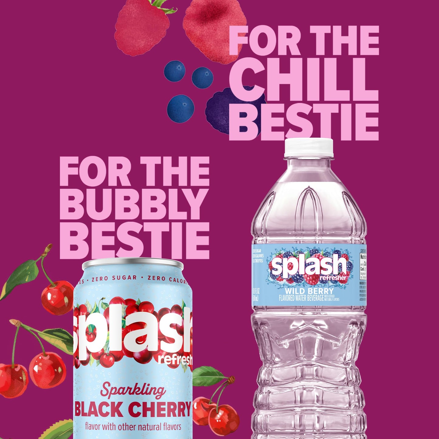 SPLASH REFRESHER Flavored Water Bottles, Mandarin Orange - 6 Pack