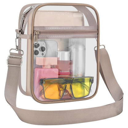 USPECLARE Clear Purse for Stadium Events Transparent Messenger Bag